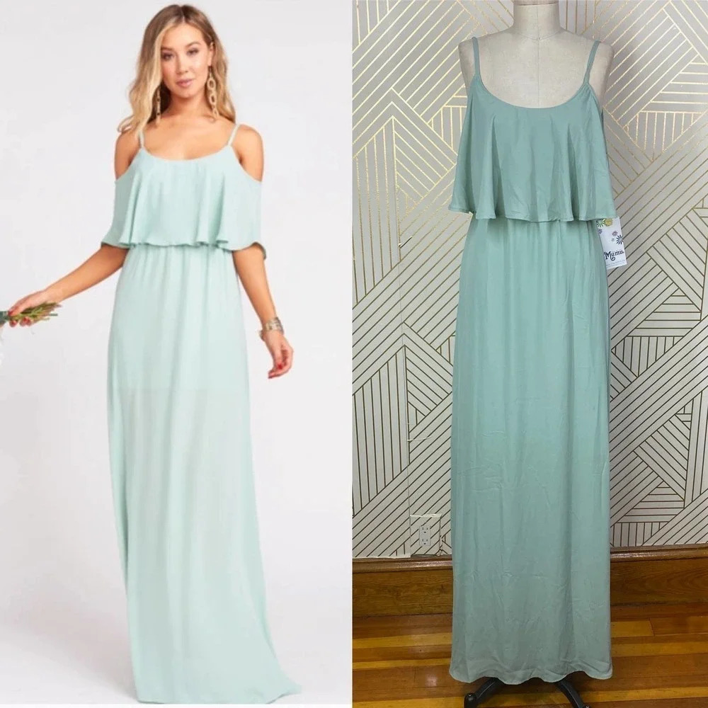 Show Me Your Mumu Caitlin Maxi Dress Dusty Mint